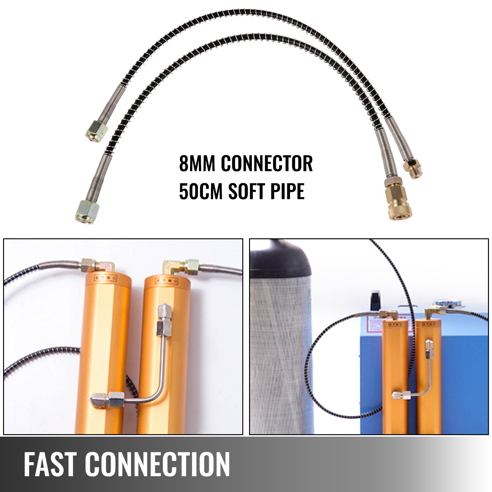 VEVOR High Pressure Air Filter, Oil Water Separator 30 MPa, 2 Filters Compressor