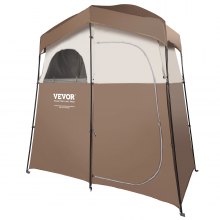 VEVOR Tente de douche de camping 200 x 107 x 210 cm 2 pièces Abri portable extérieur surdimensionné Tente d'intimité avec dessus amovible, poches, corde à suspendre et corde à linge, pour s'habiller, se changer, toilettes, salle de bain