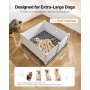 Dog Whelping Box 60x60x24 inch with Height Adjustable Door for Extra Large Dogs