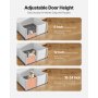 Dog Whelping Box 60x60x24 inch with Height Adjustable Door for Extra Large Dogs