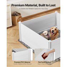 Dog Whelping Box 60x60x24 inch with Height Adjustable Door for Extra Large Dogs
