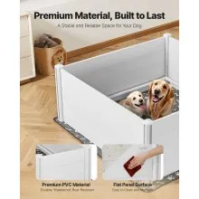 Dog Whelping Box 60x60x24 inch with Height Adjustable Door for Extra Large Dogs