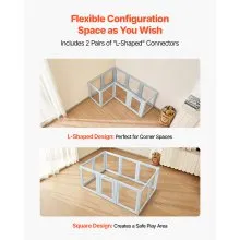 VEVOR Dog Whelping Box, 76x49x30 in Plastic Dog Whelping Pen for Large Sized Dogs, Waterproof Puppy Playpen with Transparent Windows & Door Lock, Easy to Clean, Durable Indoor Pet Dogs Cats Birth Kit