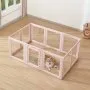 VEVOR Dog Whelping Box, 60x39x23 in Plastic Dog Whelping Pen for Medium Sized Dogs, Waterproof Transparent Puppy Playpen with Windows & Door Lock, Easy to Clean, Durable Indoor Pet Dogs Cats Birth Kit
