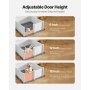 Dog Whelping Box 48 x 48 x 18.1 inch with Height Adjustable Door for Large Dogs