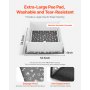 Dog Whelping Box 48 x 48 x 18.1 inch with Height Adjustable Door for Large Dogs