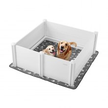 Dog Whelping Box 48 x 48 x 18.1 inch with Height Adjustable Door for Large Dogs
