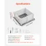 VEVOR Dogs Whelping Box, 38.6 x 38.6 x 18.1 inch, Plastic PVC Puppies Playpen with Height Adjustable Door and Washable Pee Pad, Anti-Deformation Indoor Puppy Play Pen for Medium Breed Dogs, Milk White