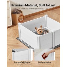 Dog Whelping Box 38.6x38.6x18.1 inch with Height Adjustable Door for Medium Dog