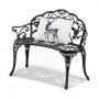 VEVOR Outdoor Bench, 38.8 inches Metal Garden Bench for Outdoors, 480 lbs Load Capacity Bench, Outdoor Garden Park Bench with Backrest and Armrests, Patio Bench for Garden, Park, Yard, Front Porch