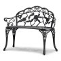 VEVOR Outdoor Bench, 38.8 inches Metal Garden Bench for Outdoors, 480 lbs Load Capacity Bench, Outdoor Garden Park Bench with Backrest and Armrests, Patio Bench for Garden, Park, Yard, Front Porch