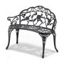 VEVOR Outdoor Bench, 38.8 inches Metal Garden Bench for Outdoors, 480 lbs Load Capacity Bench, Outdoor Garden Park Bench with Backrest and Armrests, Patio Bench for Garden, Park, Yard, Front Porch