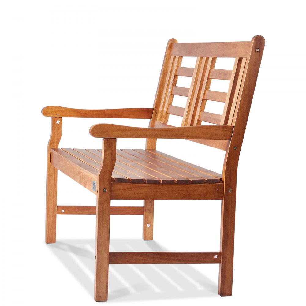 VEVOR Outdoor Bench 48 in/121.9 cm Wood Garden Bench 700 lbs/317.5 kg Park Patio Yard Porch Bench
