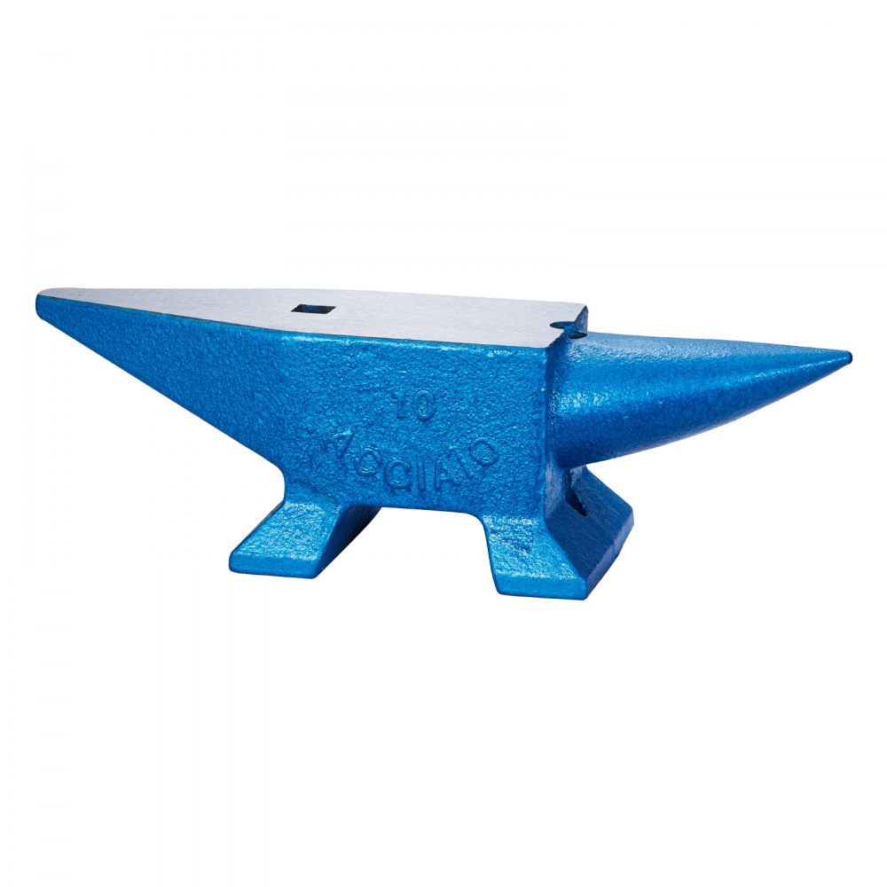 VEVOR Single Horn Anvil 22Lbs Steel Anvil Blacksmith for Sale Forge Steel Tools with Round and Square Hole and Equipment Anvil Rugged Blacksmith Jewelers Durable and Robust Metalsmith Tool