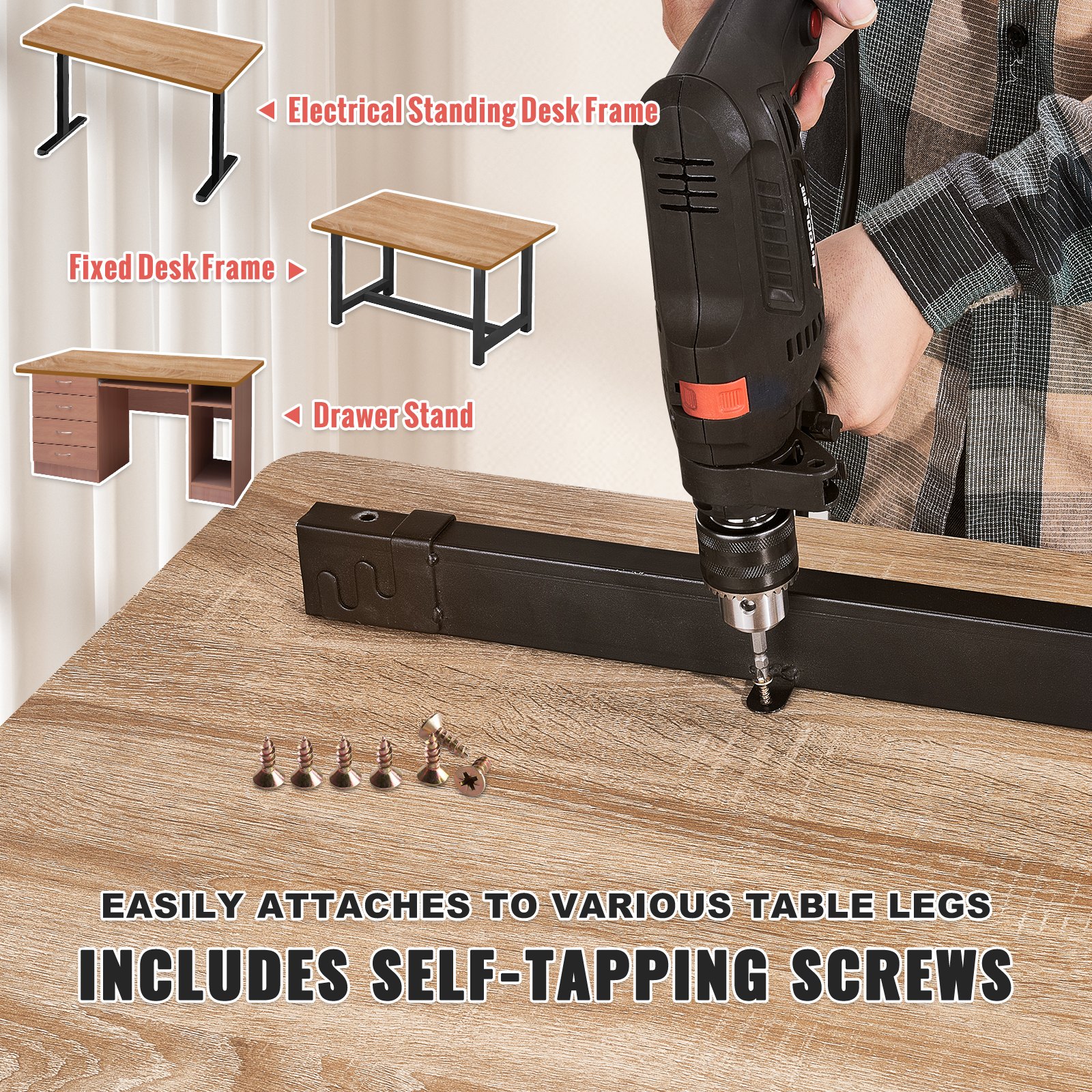 VEVOR Table Top, 78.7" x 31.5" x 1", 220.5 lbs Load Capacity, Universal One-Piece Particle Board Desktop for Height Adjustable Electric Standing Desk Frame, Rectangular Countertop for Home and Office