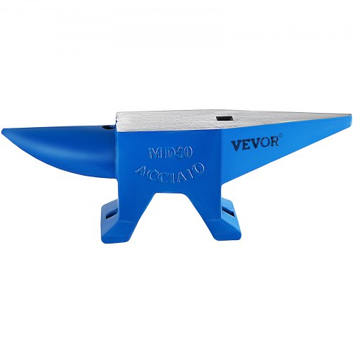VEVOR Single Horn Anvil 110Lbs Cast Steel Anvil Blacksmith for Sale Forge Steel Tools W/ Round and Square Hole and Equipment Anvil Rugged Blacksmith Jewelers Durable and Robust Metal Working Tool
