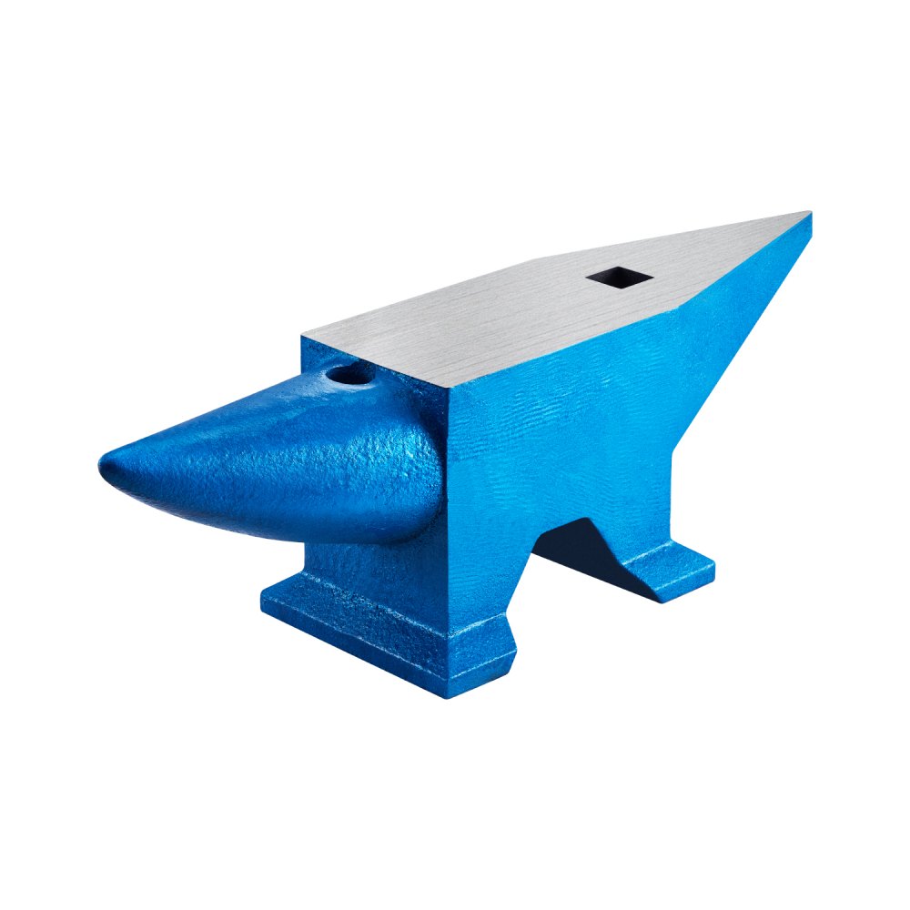VEVOR Single Horn Anvil 132Lbs Cast Steel Anvil Blacksmith for Sale Forge Steel Tools with Round and Square Hole and Equipment Anvil Rugged Blacksmith Jewelers Durable and Robust Metal Working Tool