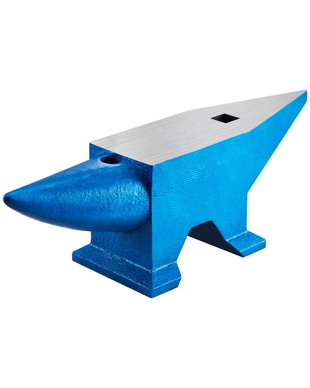 VEVOR Single Horn Anvil 132Lbs Cast Steel Anvil Blacksmith for Sale Forge Steel Tools with Round and Square Hole and Equipment Anvil Rugged Blacksmith Jewelers Durable and Robust Metal Working Tool