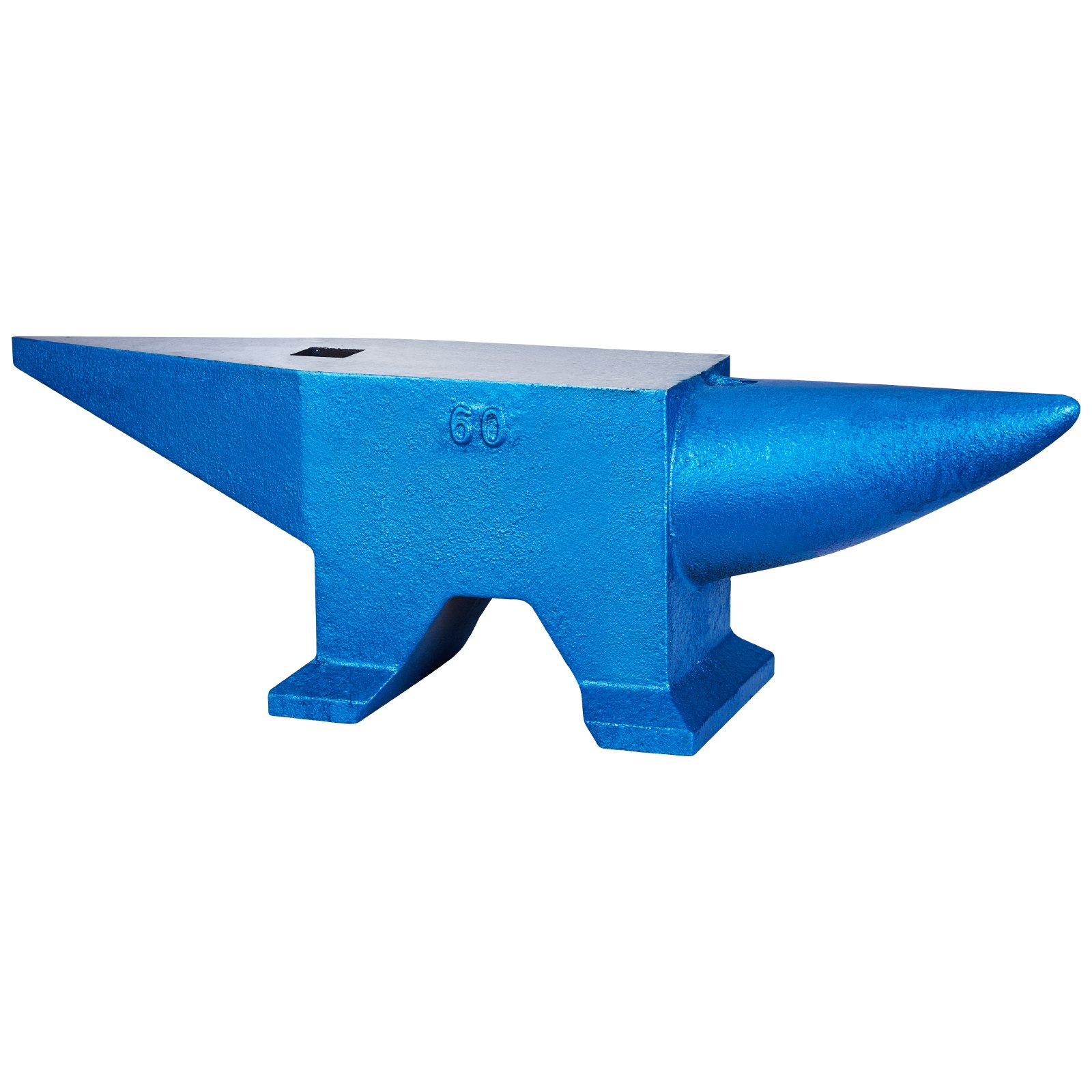 VEVOR Single Horn Anvil 132Lbs Cast Steel Anvil Blacksmith for Sale Forge Steel Tools with Round and Square Hole and Equipment Anvil Rugged Blacksmith Jewelers Durable and Robust Metal Working Tool