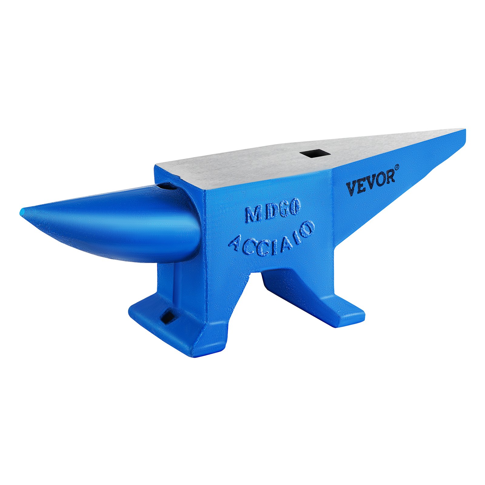 Enclume de forgeron 132.3lbs(60 kg) Enclume d’acier Bleu Forger Riveter Aplatir Former le métal Travail du métal Traitement thermique Bijoutier Marteau comme cadeau Portable Robuste