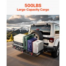 500 lbs Hitch Cargo Carrier Folding Hitch Cargo Carrier with Stabilizer