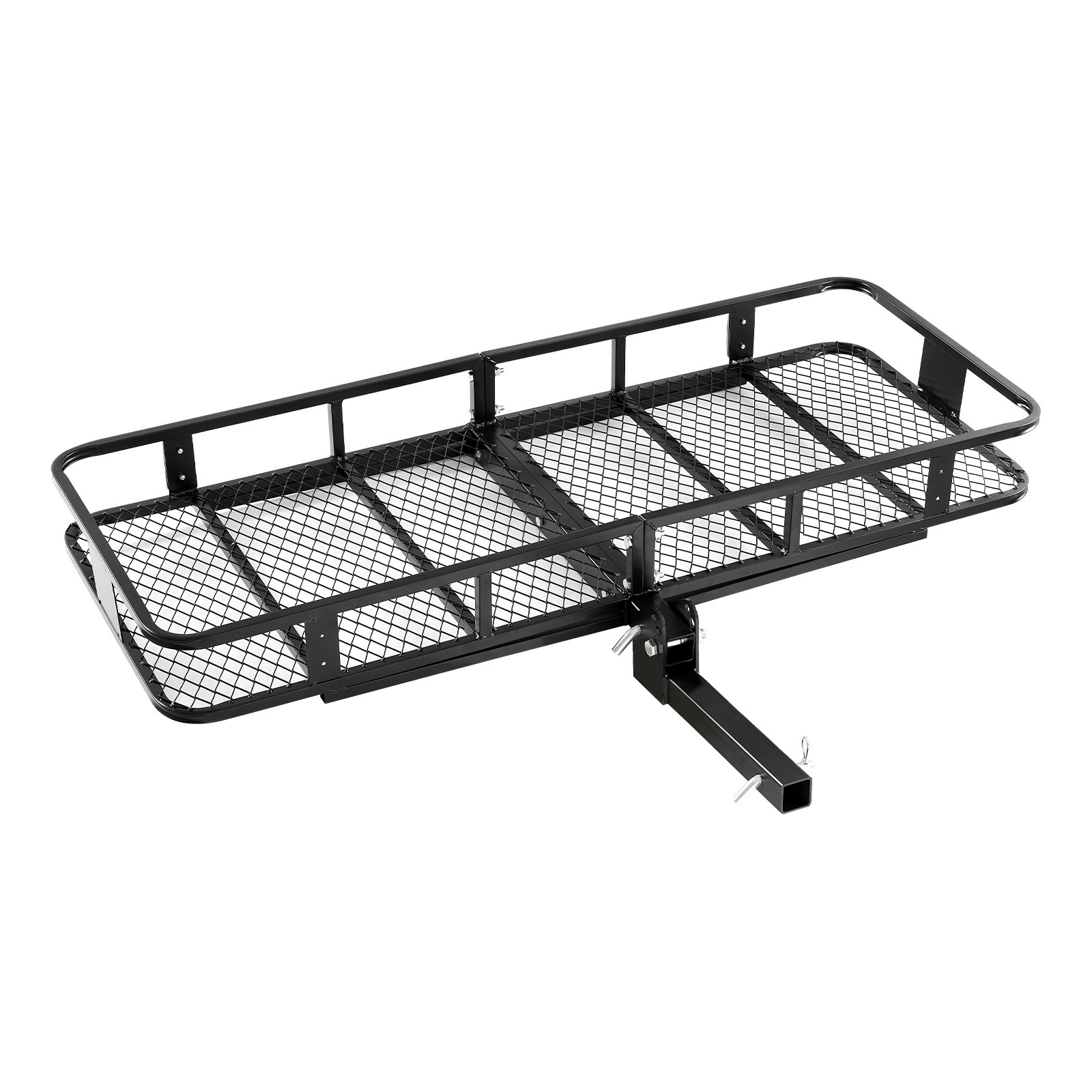 VEVOR 60" x 24" x 6", Hitch Cargo Carrier, 500 lbs Capacity Hitch Cargo Carrier with Nighttime Reflective Reminder, Folding Hitch Mount Cargo Carrier with Hitch Stabilizer, Fit for SUVs