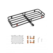 Porte-bagages d'attelage pliable VEVOR de 500 lb avec filet de chargement