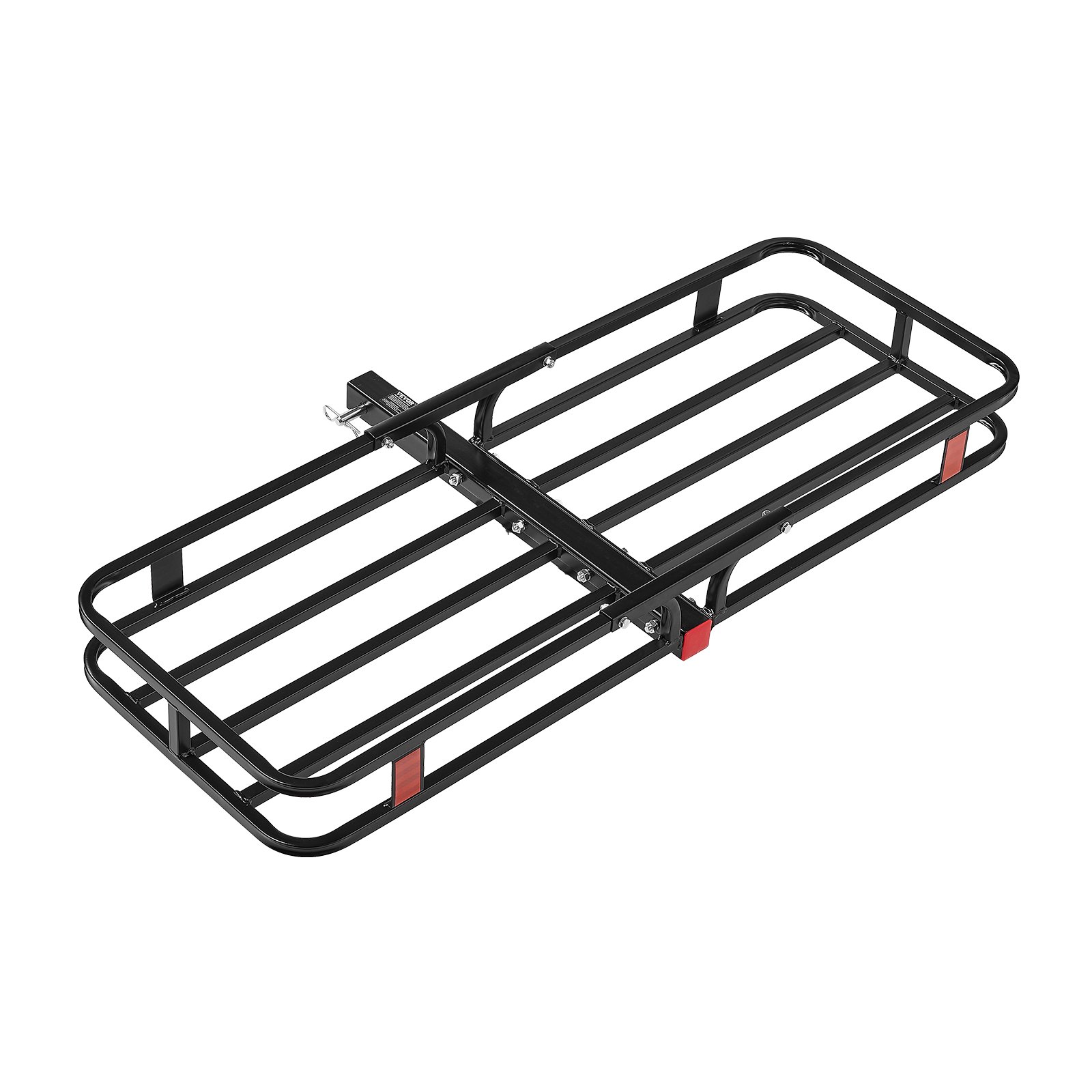 VEVOR 53" x 19" x 5", Hitch Cargo Carrier, 500 lbs Capacity Hitch Cargo Carrier with Hitch Stabilizer & Ratchet Straps, Hitch Mount Cargo Carrier with Cargo Net with Hook, Fit for SUVs