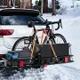 Portaequipajes de enganche VEVOR de 187 x 76 x 15 cm, capacidad de 226 kg, con recordatorio reflectante nocturno, plegable, con bloqueo para receptor de 5 cm, apto para SUV.