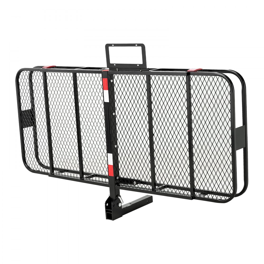 VEVOR 70" x 30" x 6", Hitch Cargo Carrier, 500 lbs Capacity Hitch Cargo Carrier with Ratchet Straps & Cargo Bag, Folding Hitch Mount Cargo Carrier with Hitch Lock for 2" Receiver, Fit for SUVs