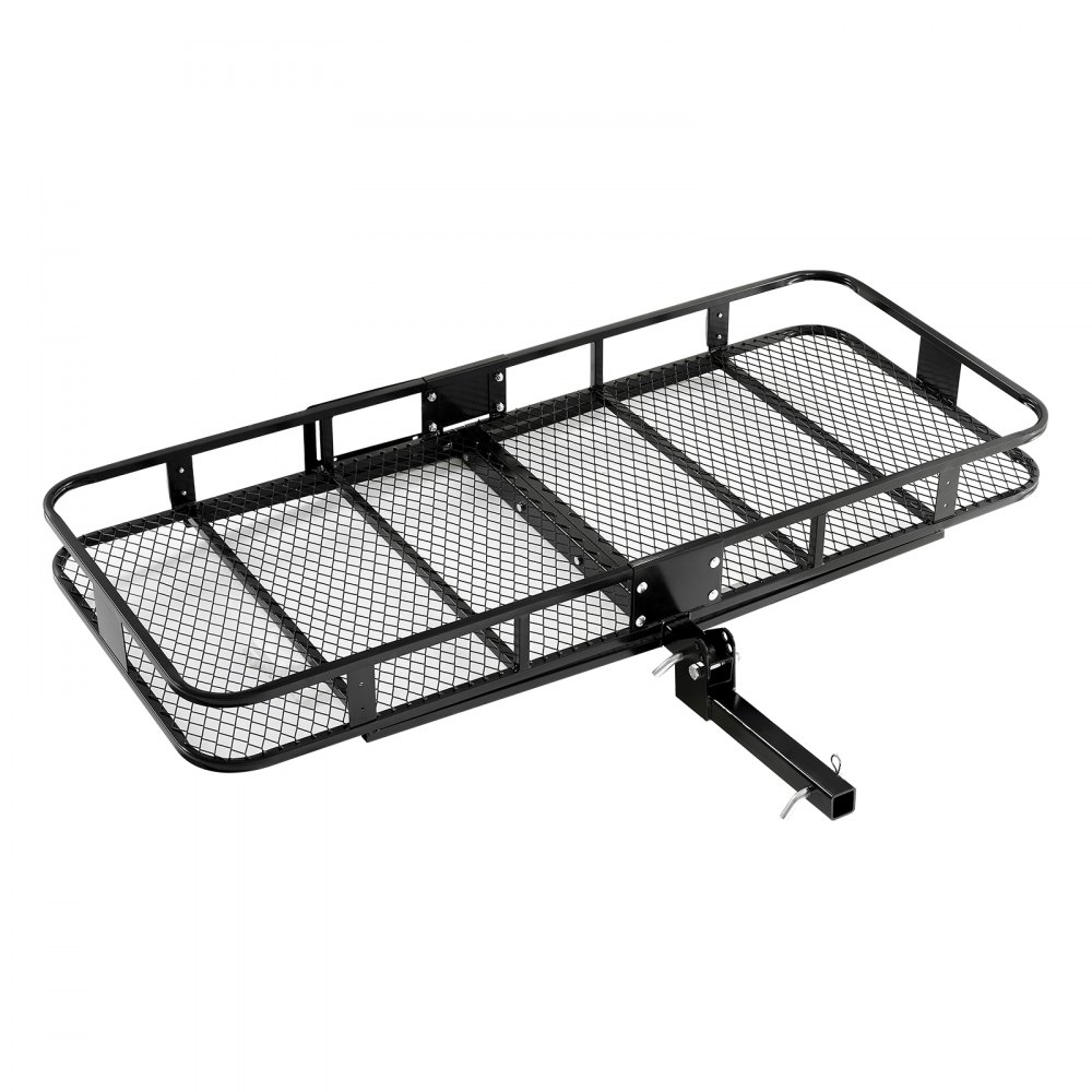 VEVOR 70" x 30" x 6", Hitch Cargo Carrier, 500 lbs Capacity Hitch Cargo Carrier with Ratchet Straps & Cargo Bag, Folding Hitch Mount Cargo Carrier with Hitch Lock for 2" Receiver, Fit for SUVs