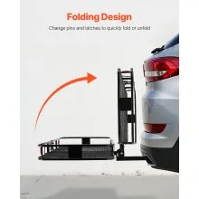500 lbs Hitch Cargo Carrier Folding Hitch Cargo Carrier for 2" Receiver