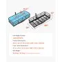VEVOR 60" x 24" x 14", Hitch Cargo Carrier, 500 lbs Capacity Hitch Cargo Carrier with Anti-Rattle Hitch Stabilizer, Folding Hitch Mount Cargo Carrier with Pins and Latches, Fit for SUVs/Pickup Trucks