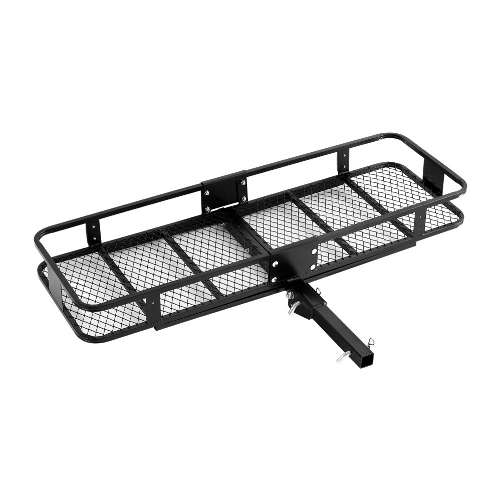 VEVOR 60" x 20" x 6", Hitch Cargo Carrier, 500 lbs Capacity Hitch Cargo Carrier with Cargo Net & Waterproof Cargo Bag, Folding Hitch Mount Cargo Carrier with Hitch Lock for 2" Receiver, Fit for SUVs