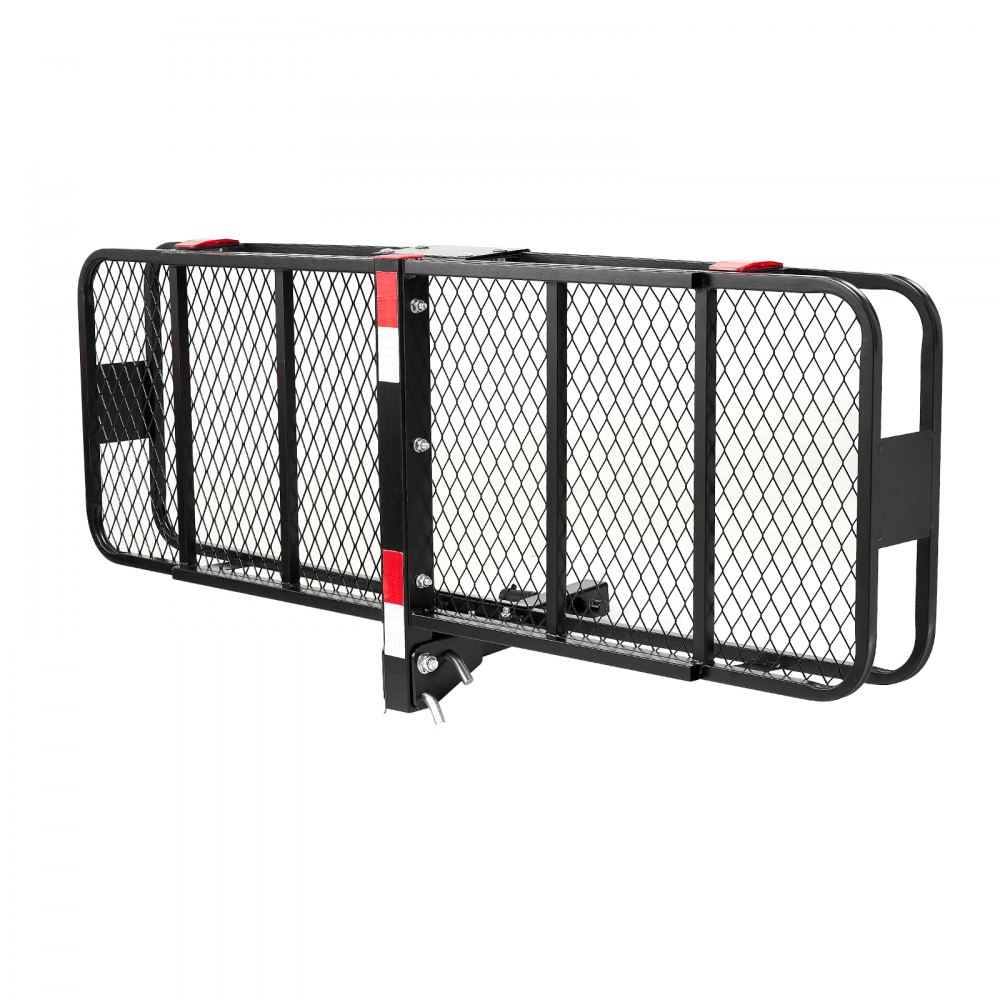 VEVOR 60" x 20" x 6", Hitch Cargo Carrier, 500 lbs Capacity Hitch Cargo Carrier with Cargo Net & Waterproof Cargo Bag, Folding Hitch Mount Cargo Carrier with Hitch Lock for 2" Receiver, Fit for SUVs