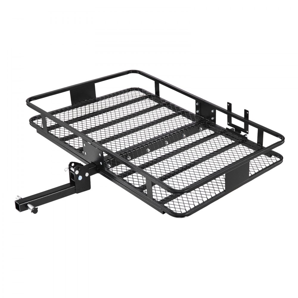 VEVOR Hitch Mount Cargo Carrier, 1460 x 860 x 650 mm Folding Rear Luggage Rack Basket with Waterproof Cargo Bag, 227kg Capacity High-Strength Steel Hitch Cargo Carrier Fits 2" Receiver for SUV Pickups