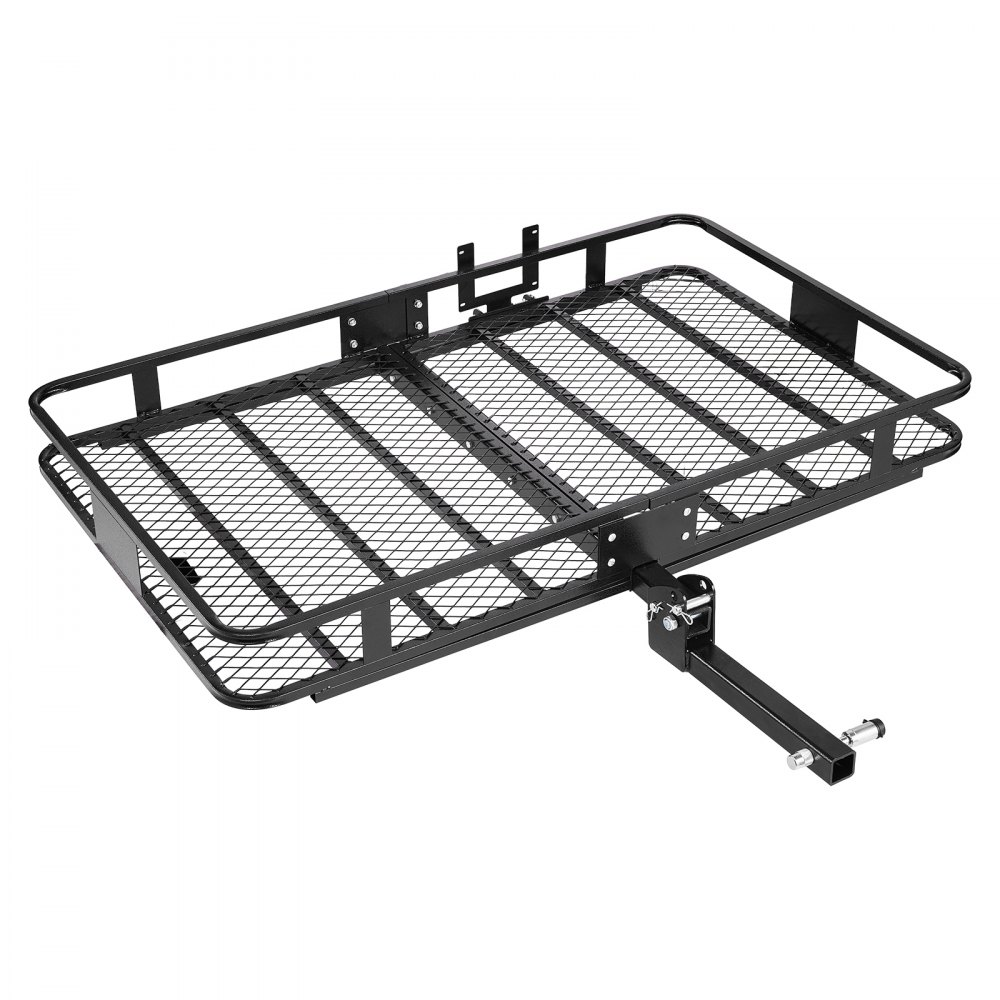 VEVOR Hitch Mount Cargo Carrier, 1460 x 860 x 650 mm Folding Rear Luggage Rack Basket with Waterproof Cargo Bag, 227kg Capacity High-Strength Steel Hitch Cargo Carrier Fits 2" Receiver for SUV Pickups