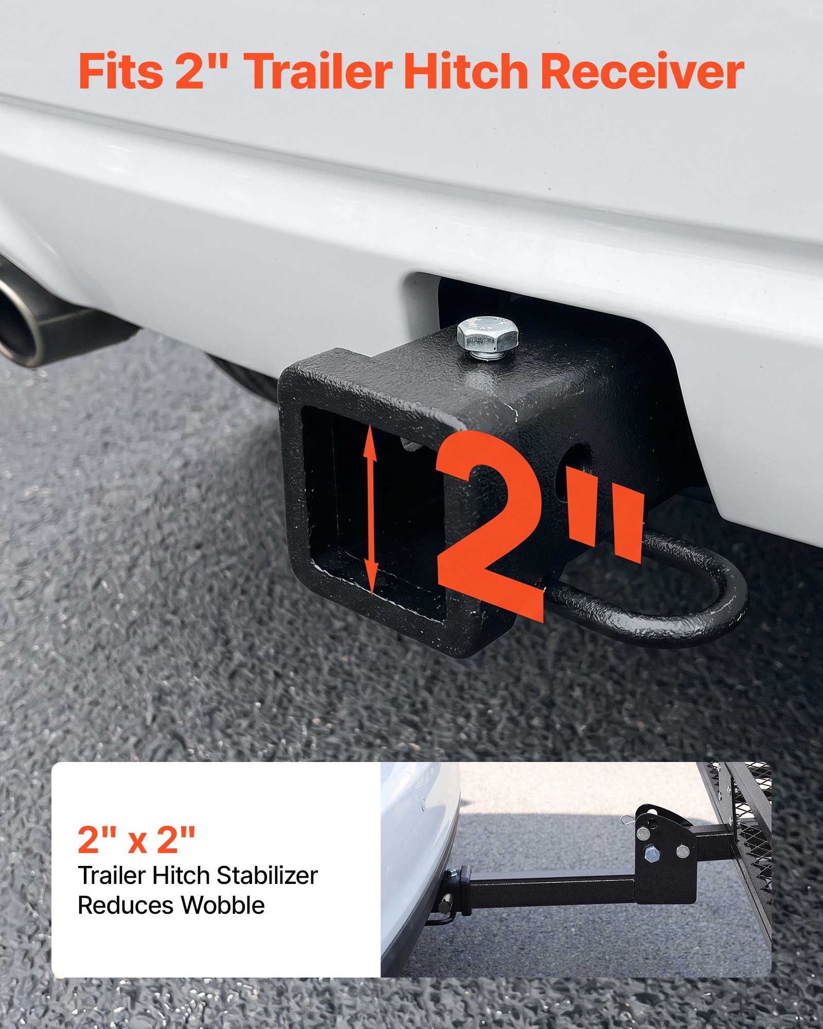 VEVOR Hitch Mount Cargo Carrier, 1460 x 860 x 650 mm Folding Rear Luggage Rack Basket with Waterproof Cargo Bag, 227kg Capacity High-Strength Steel Hitch Cargo Carrier Fits 2" Receiver for SUV Pickups