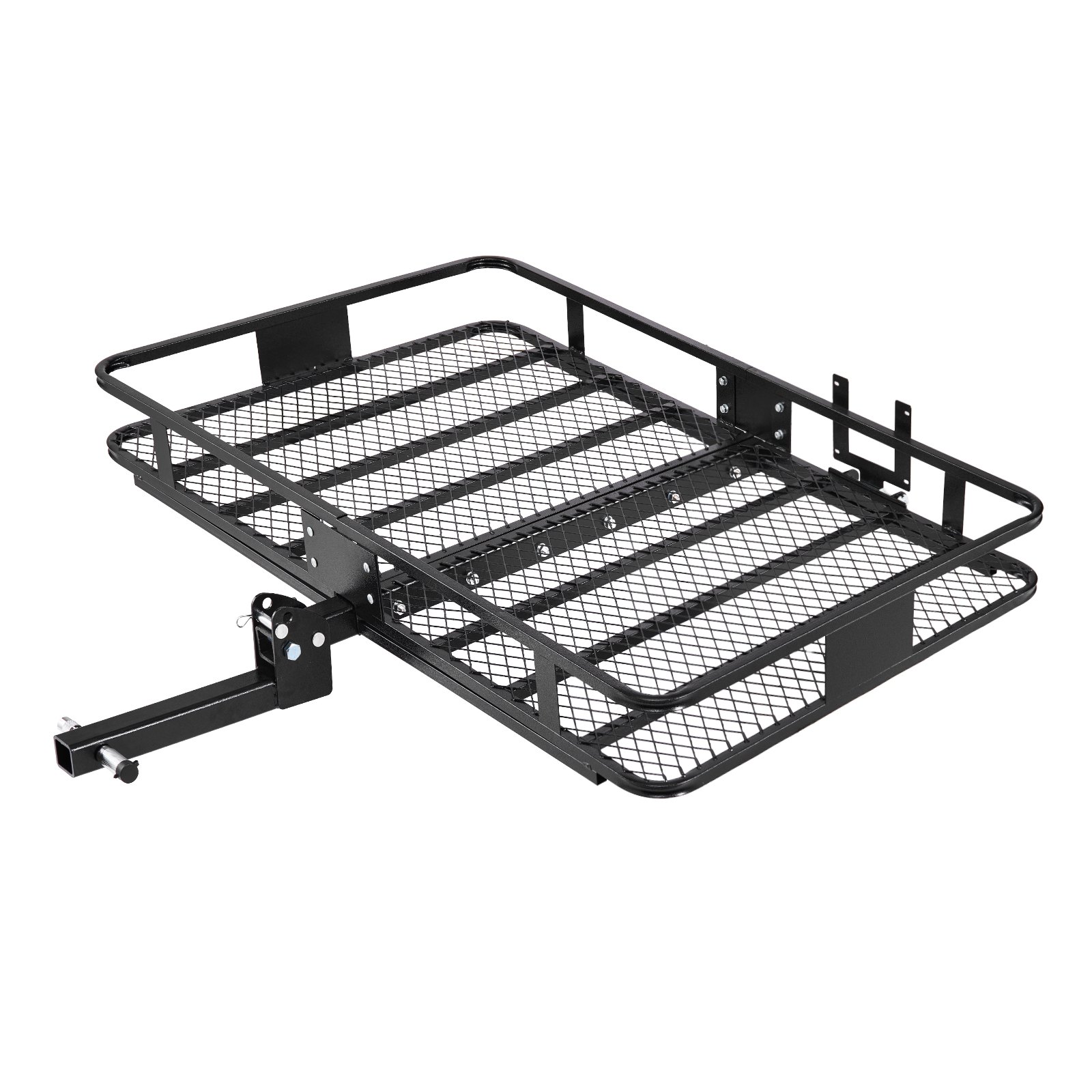 VEVOR Hitch Mount Cargo Carrier, 1460 x 860 x 650 mm Folding Rear Luggage Rack Basket with Waterproof Cargo Bag, 227kg Capacity High-Strength Steel Hitch Cargo Carrier Fits 2" Receiver for SUV Pickups