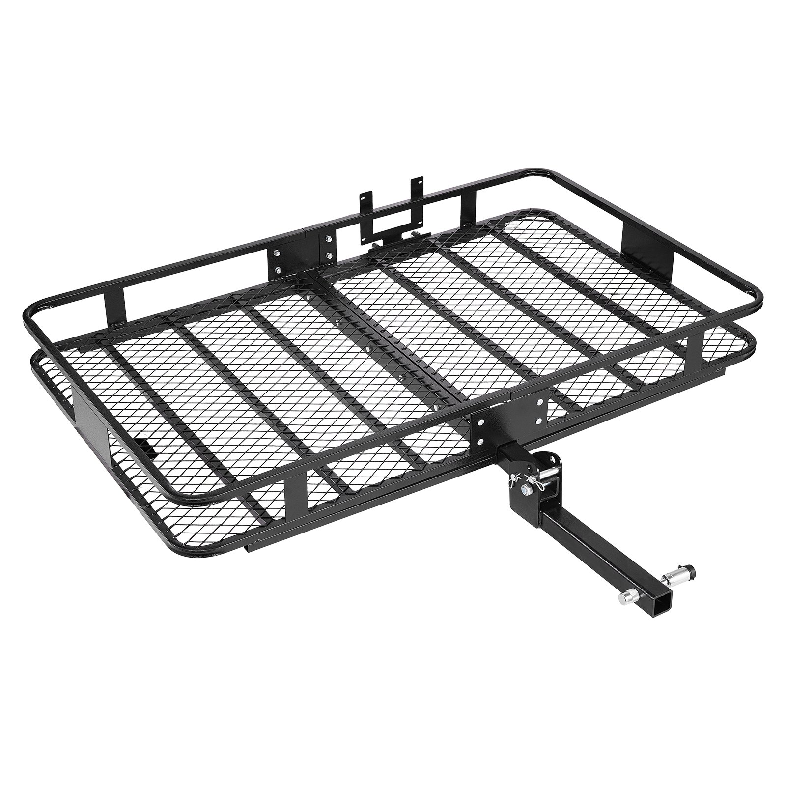 VEVOR Hitch Mount Cargo Carrier, 1460 x 860 x 650 mm Folding Rear Luggage Rack Basket with Waterproof Cargo Bag, 227kg Capacity High-Strength Steel Hitch Cargo Carrier Fits 2" Receiver for SUV Pickups