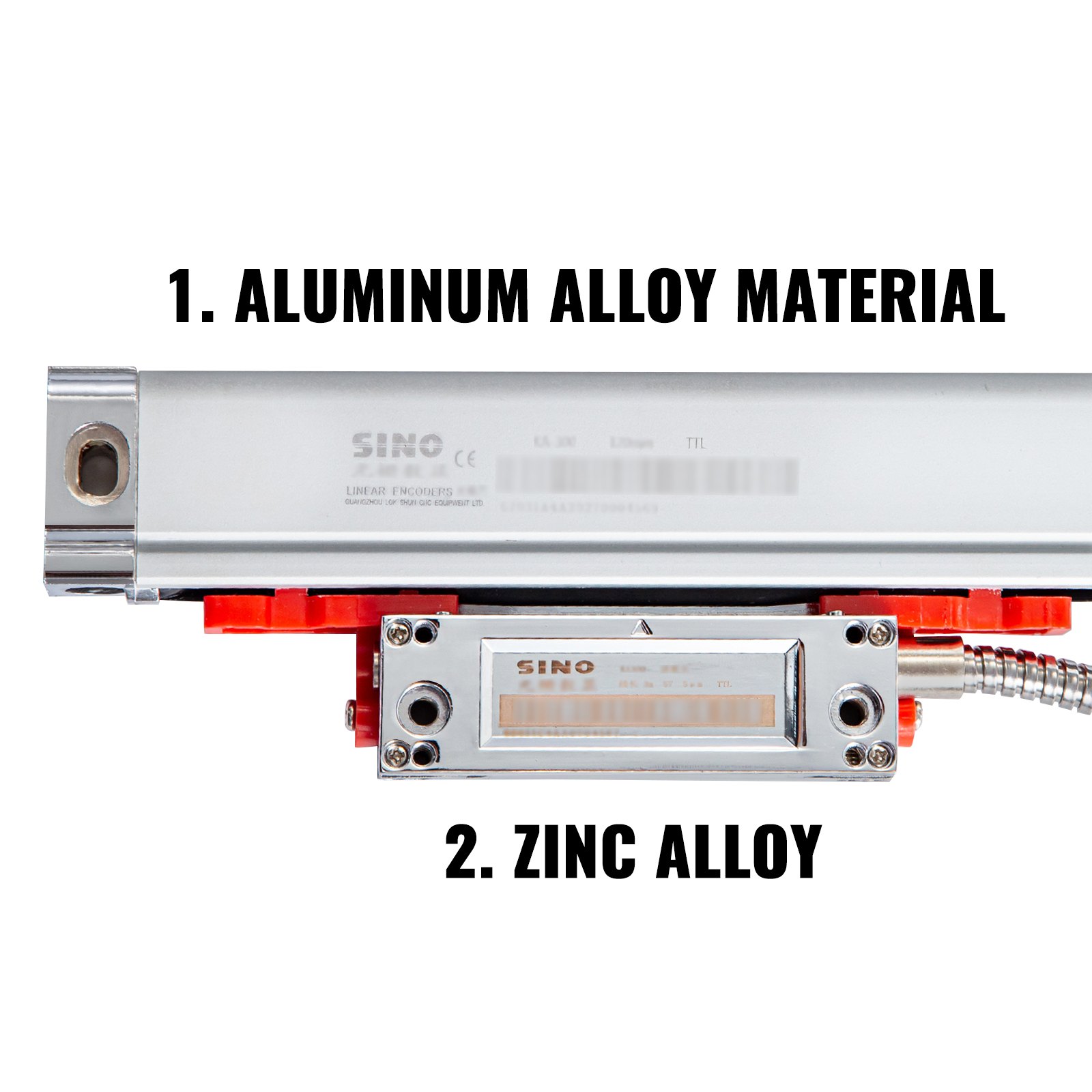 Vevor Precision Linear Scale Linear Glass Scale 370 Mm Dro Lathe Milling Machine