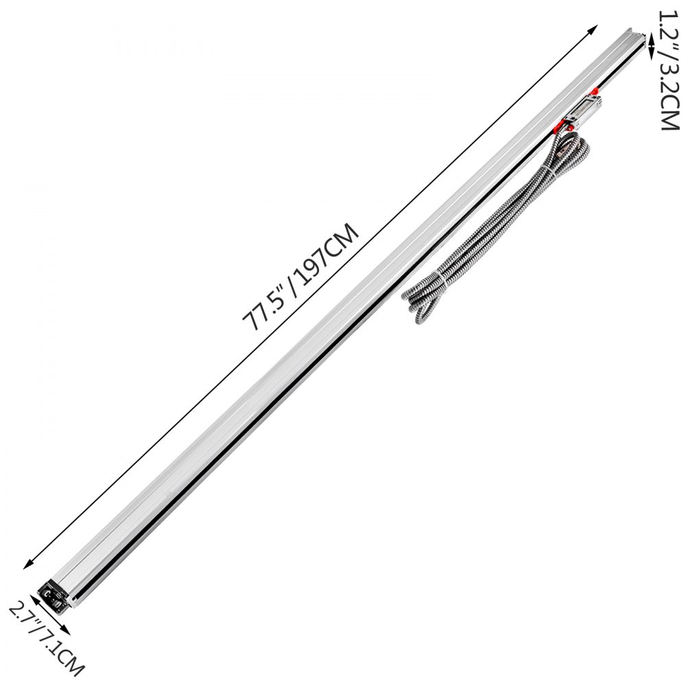 Vevor Precision Linear Scale Linear Glass Scale 1800mm Dro Lathe Milling Machine
