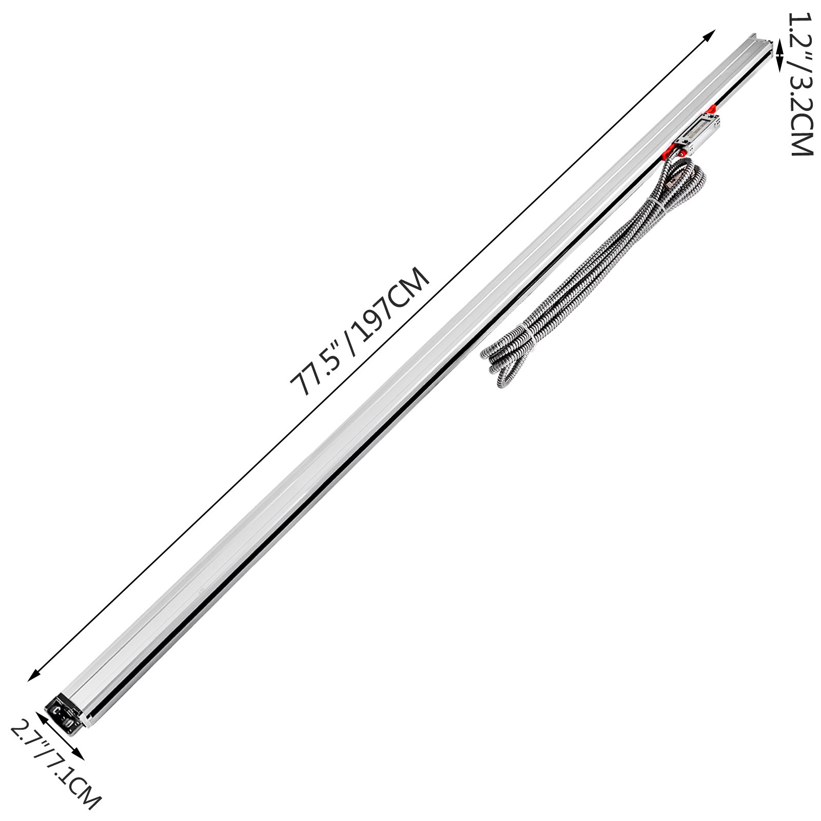 Vevor Precision Linear Scale Linear Glass Scale 1800mm Dro Lathe Milling Machine