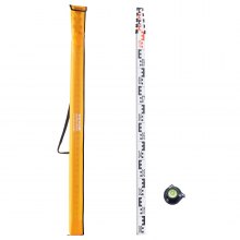 VEVOR Measuring Rod 5M Metric Telescopic Grade Rod CM/MM w/ Bubble Level & Bag