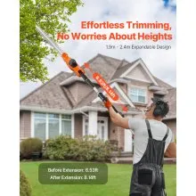 Cordless Electric Hedge Trimmer 20V 1200RMP with 20in Blade Extendable Trimmer