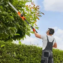 Cordless Electric Hedge Trimmer 20V 1200RMP with 20in Blade Extendable Trimmer