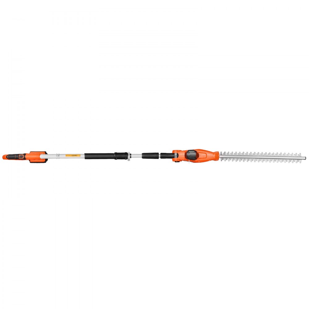 VEVOR Electric Hedge Trimmer, 1200 RPM, 6.2 - 7.8 Ft Extendable, Pole Hedge Trimmer for High Branch, 20V Battery, Cordless Hedge Trimmer with 20 in Blade, 5 Angles Adjustable for Yard Garden