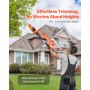 VEVOR Extendable Cordless Electric Hedge Trimmer 20V 1200RMP with 20in Blade