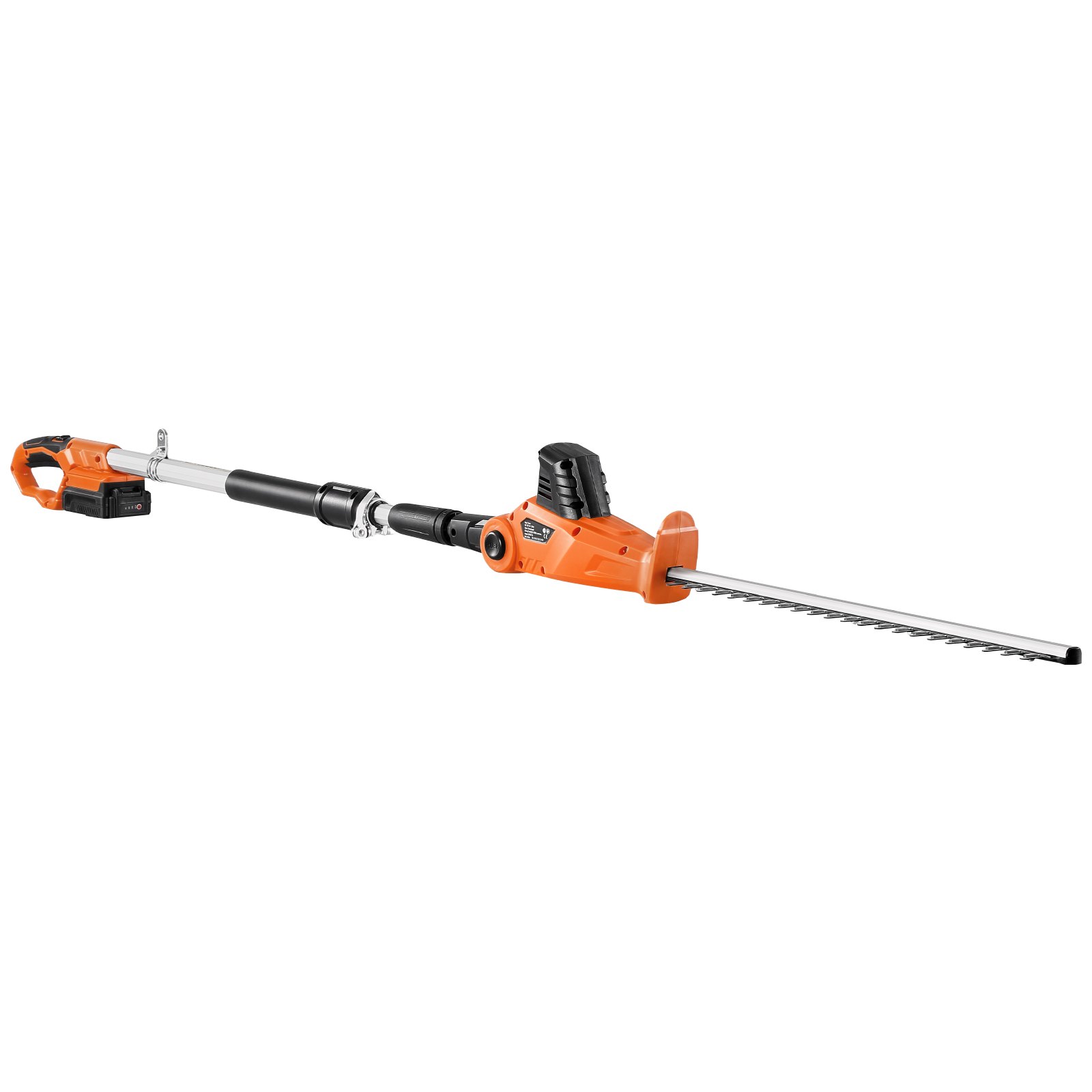 VEVOR Electric Hedge Trimmer, 1200 RPM, 6.2 - 7.8 Ft Extendable, Pole Hedge Trimmer for High Branch, 20V Battery, Cordless Hedge Trimmer with 20 in Blade, 5 Angles Adjustable for Yard Garden