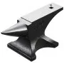 VEVOR Single Horn Anvil, 55lbs Cast Steel Anvil, High Hardness Rugged Round Horn Anvil for Blacksmiths, with Large Countertop and Stable Base, Metal Working Tool for Metal Bending, Shaping, Twisting